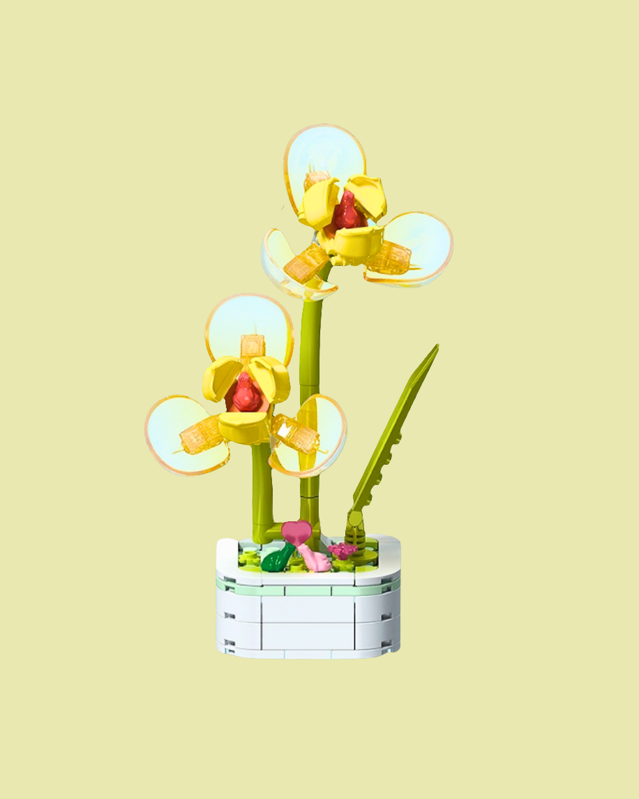 Flor Orquídea Milán: Armable en Bloques