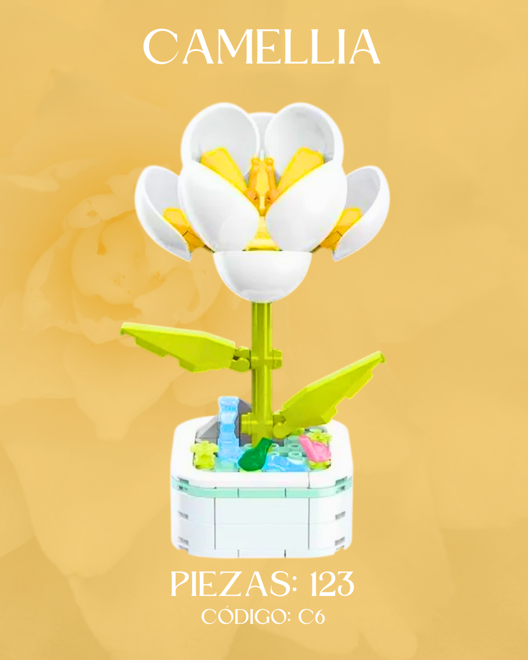 Flor Camellia: Armable en Bloques