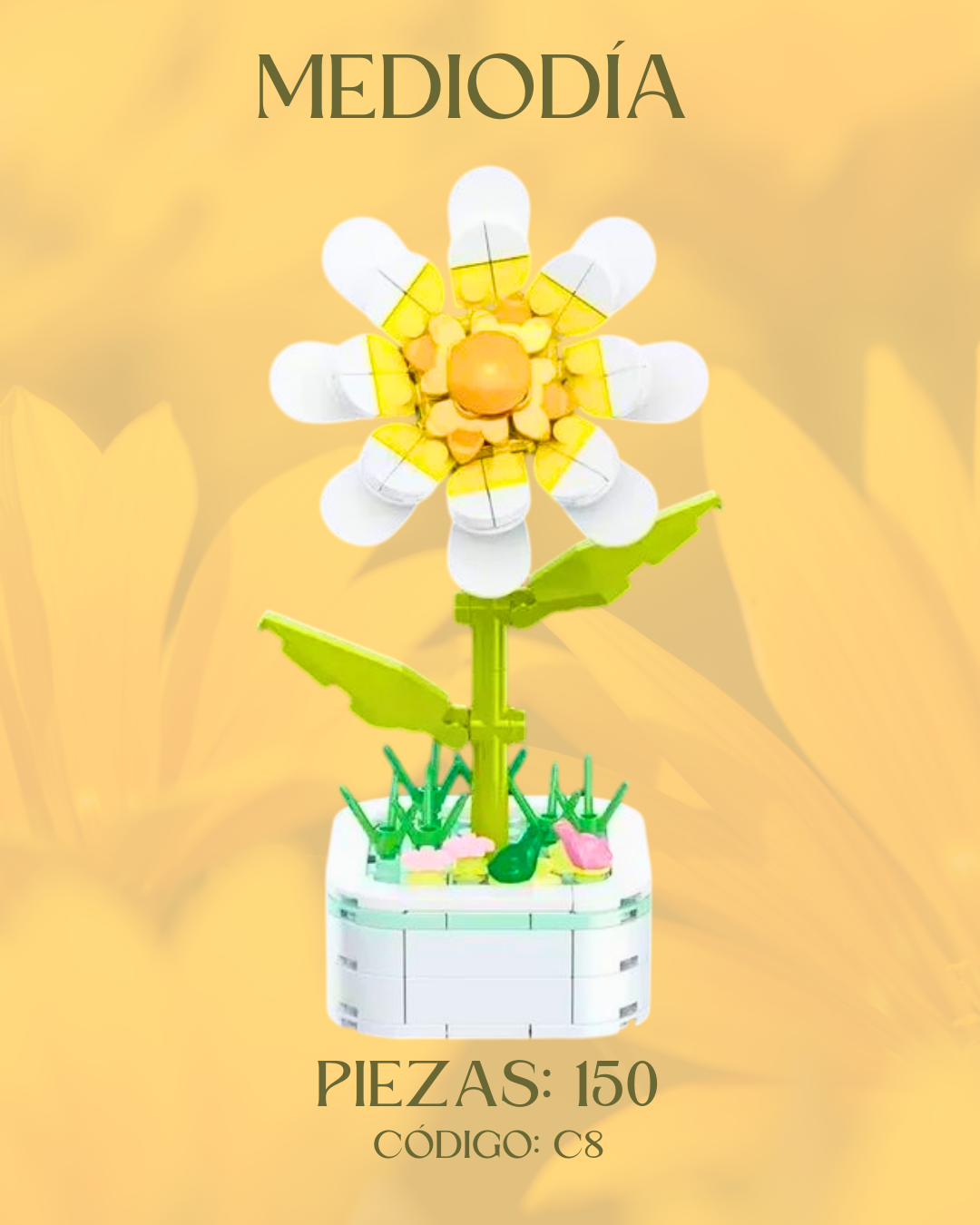 Flor Mediodía: Armable en Bloques