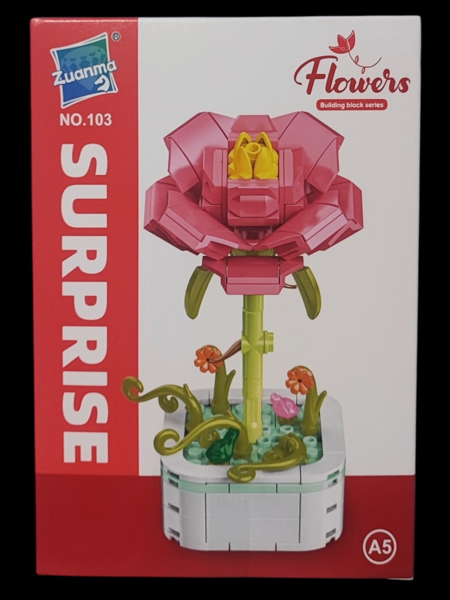 Flor Peonía Rununculus: Armable en Bloques