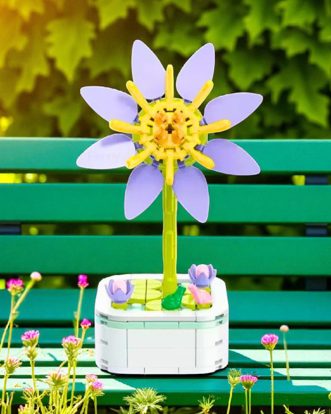 Flor Lirio de Agua: Armable en Bloques