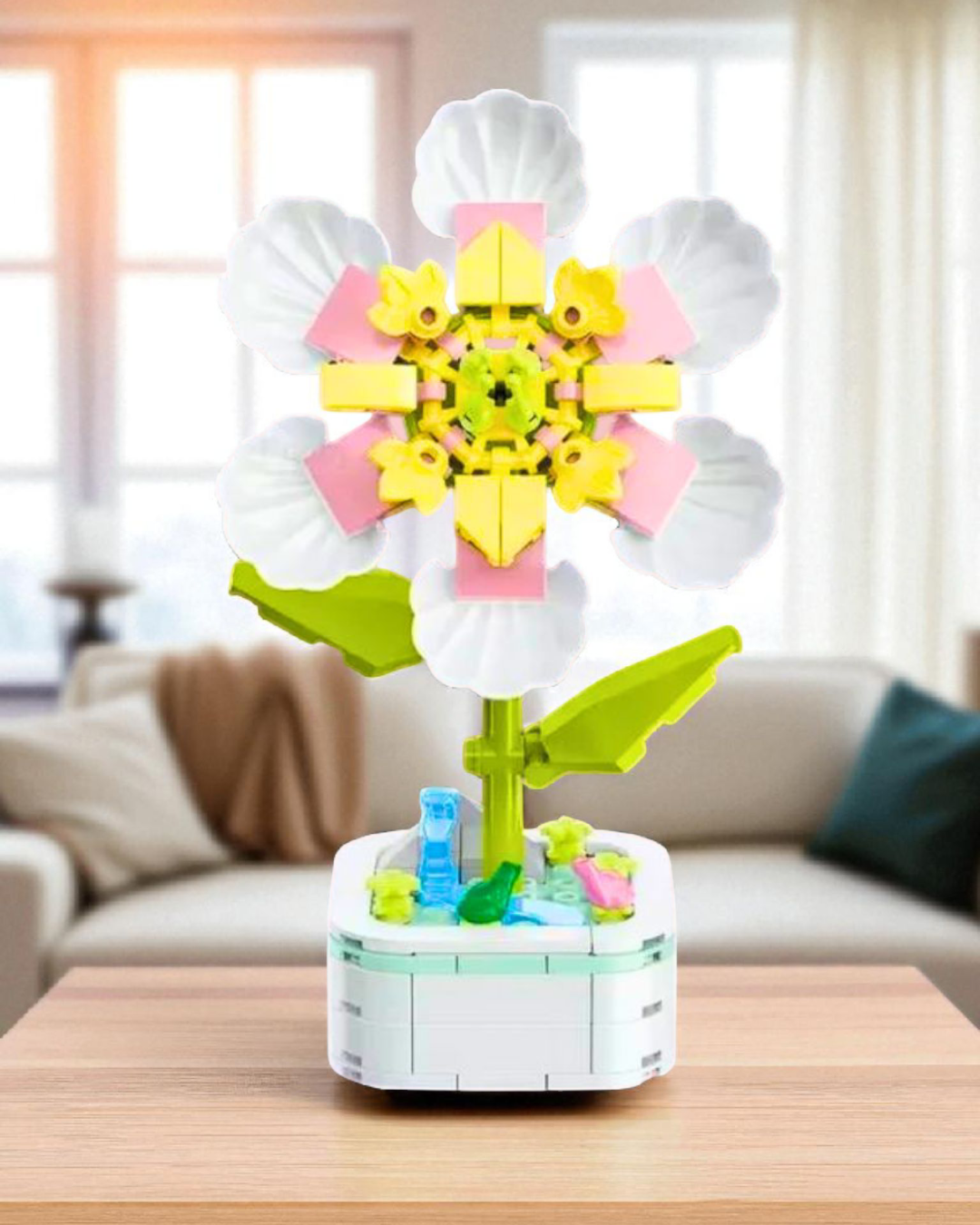 Flor Gardenia: Armable en Bloques