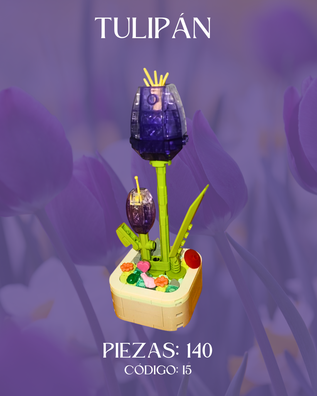 Flor Tulipán: Armable en Bloques